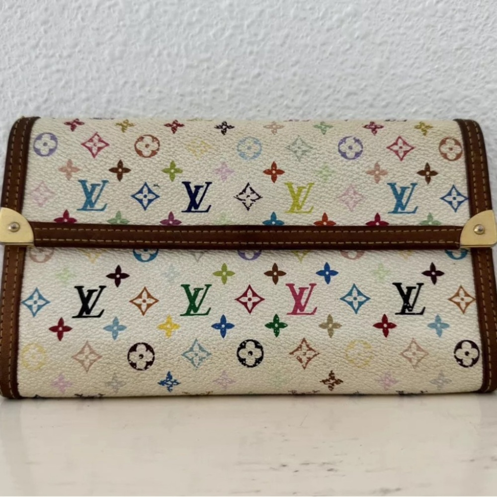 🎉🎉 HP💕 AUTHENTIC EUC LOUIS VUITTON MURAKAMI WALLET 🎉🎉 - Picture 2 of 13